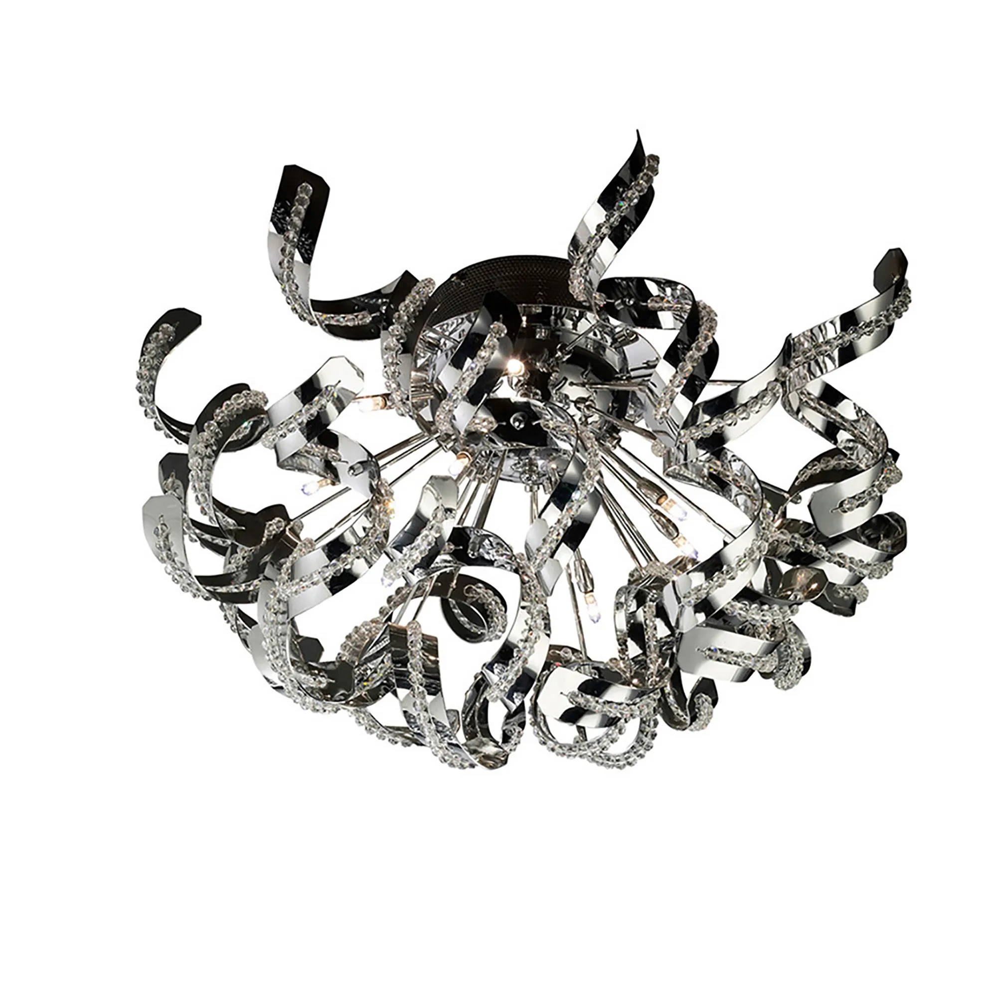 Esme Crystal Ceiling Lights Diyas Flush Crystal Fittings